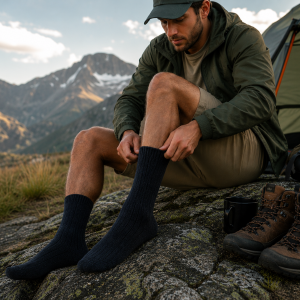 Alpaca wool socks lifestyle picture