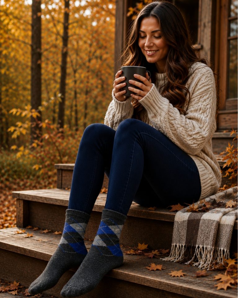 Women's Argyle Socks lifestyle picture