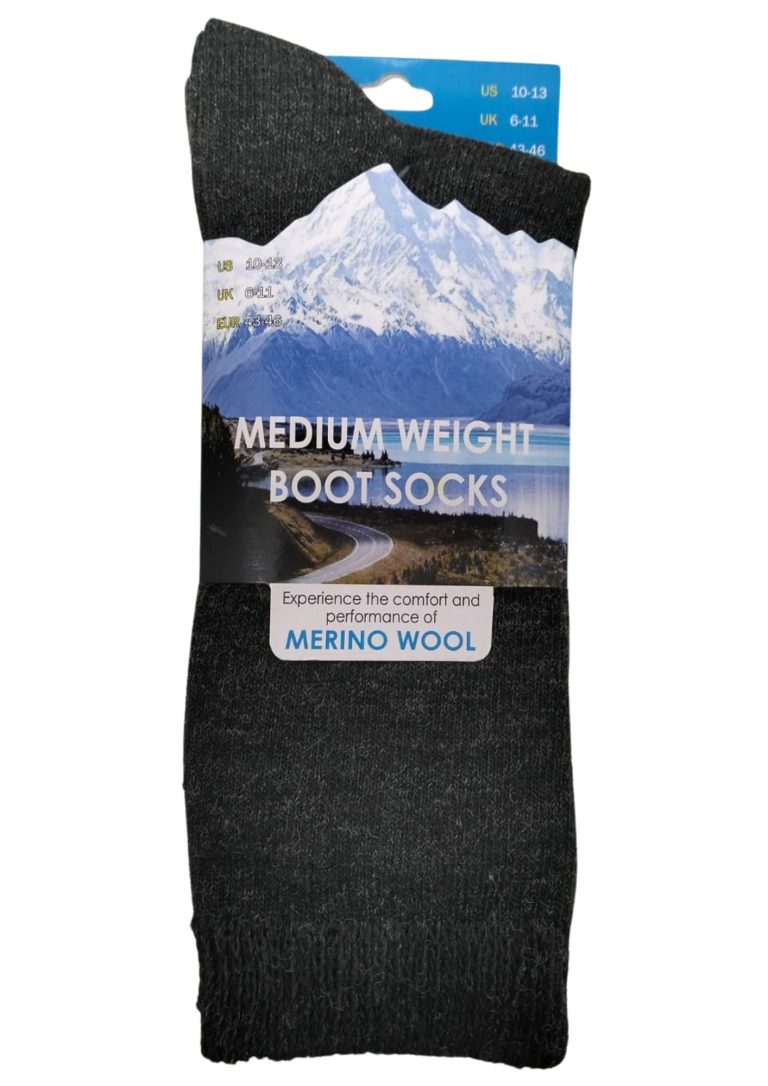 medium weight boot socks front picture